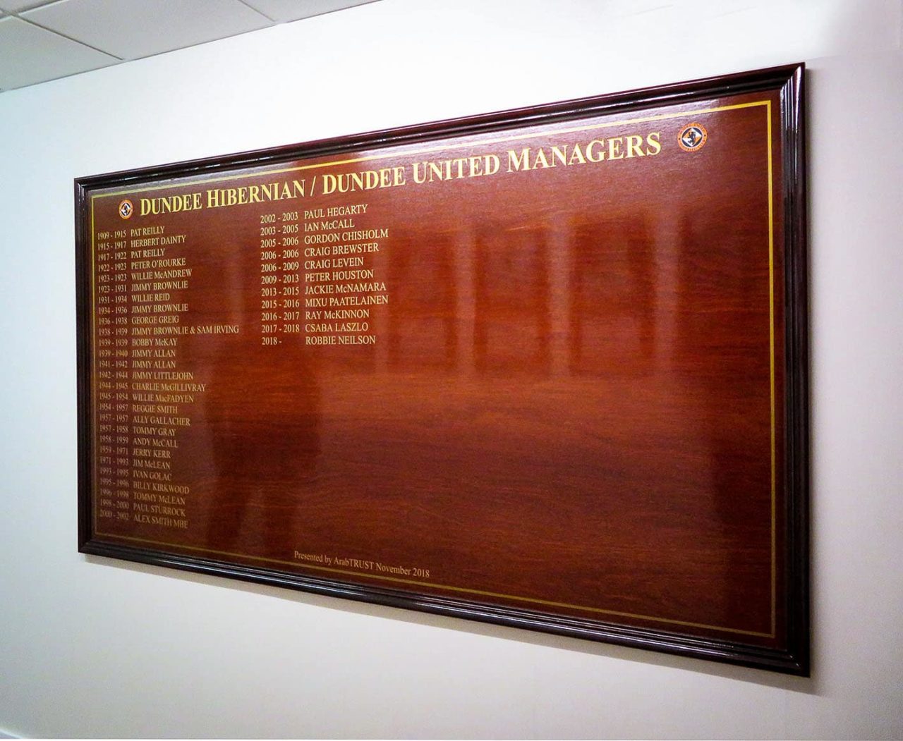 Honours Boards supplier in Dundee