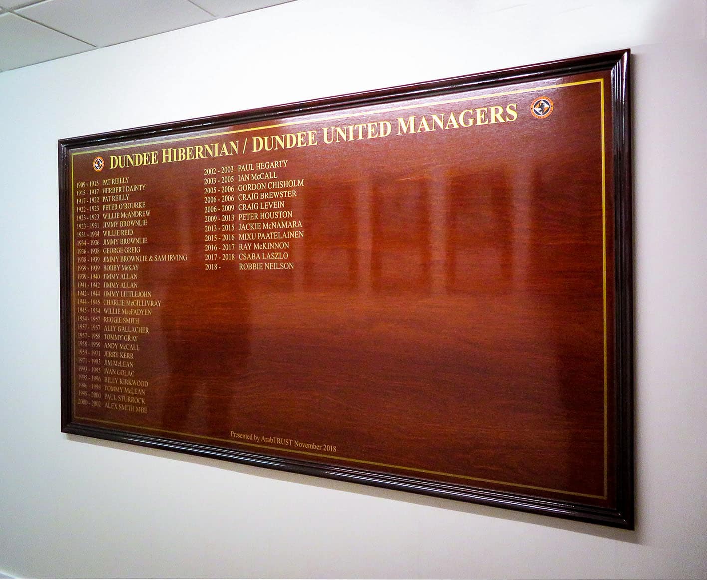 Honours Boards supplier in Dundee