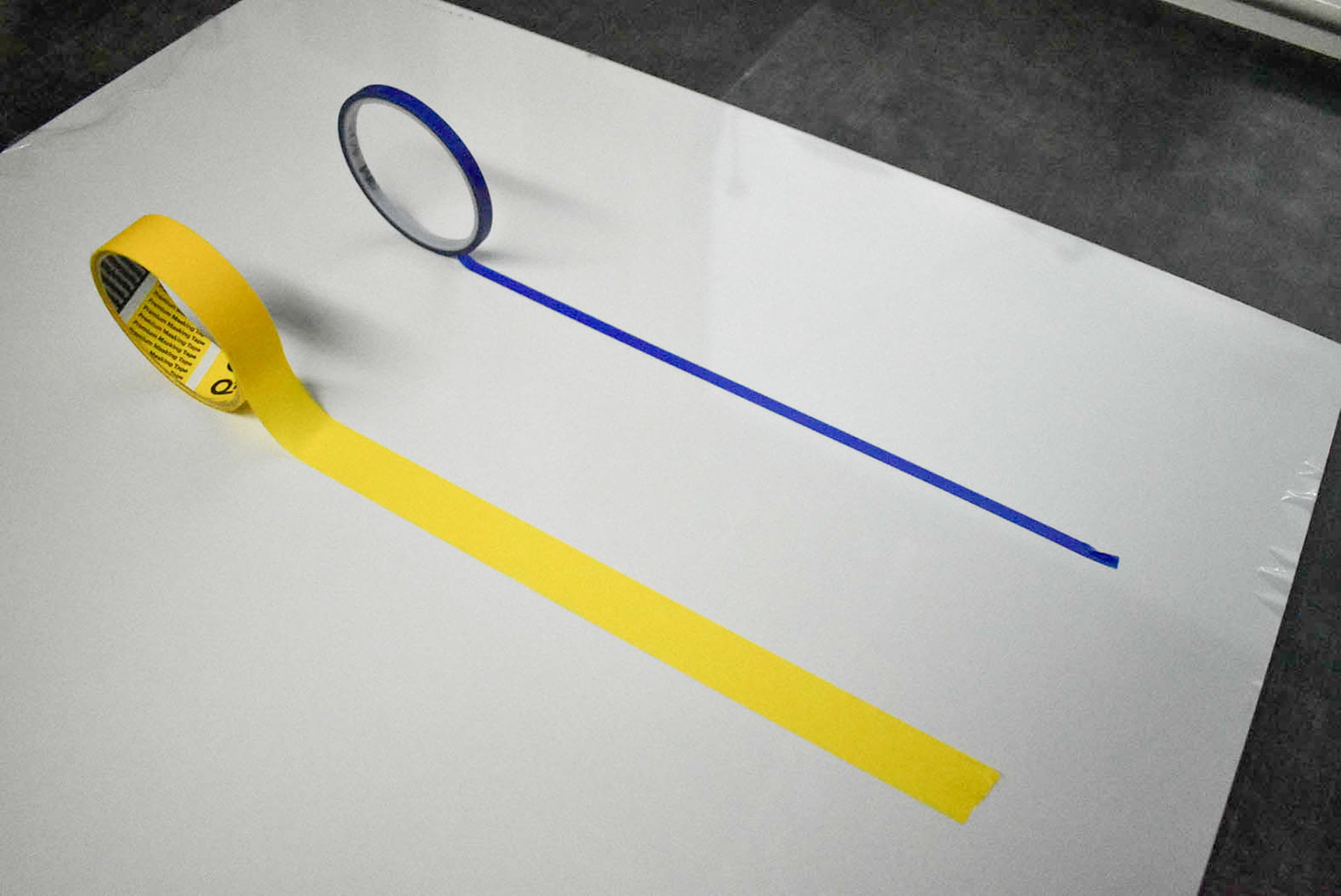 How to use adhesive tape for making painted signs