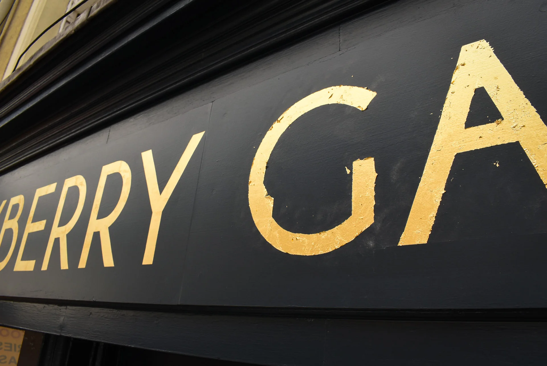 Gold leaf signwriting in Perth, Scotland