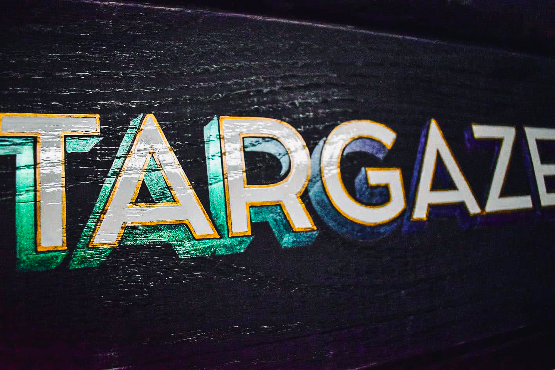 Colourful painted lettering Dundee