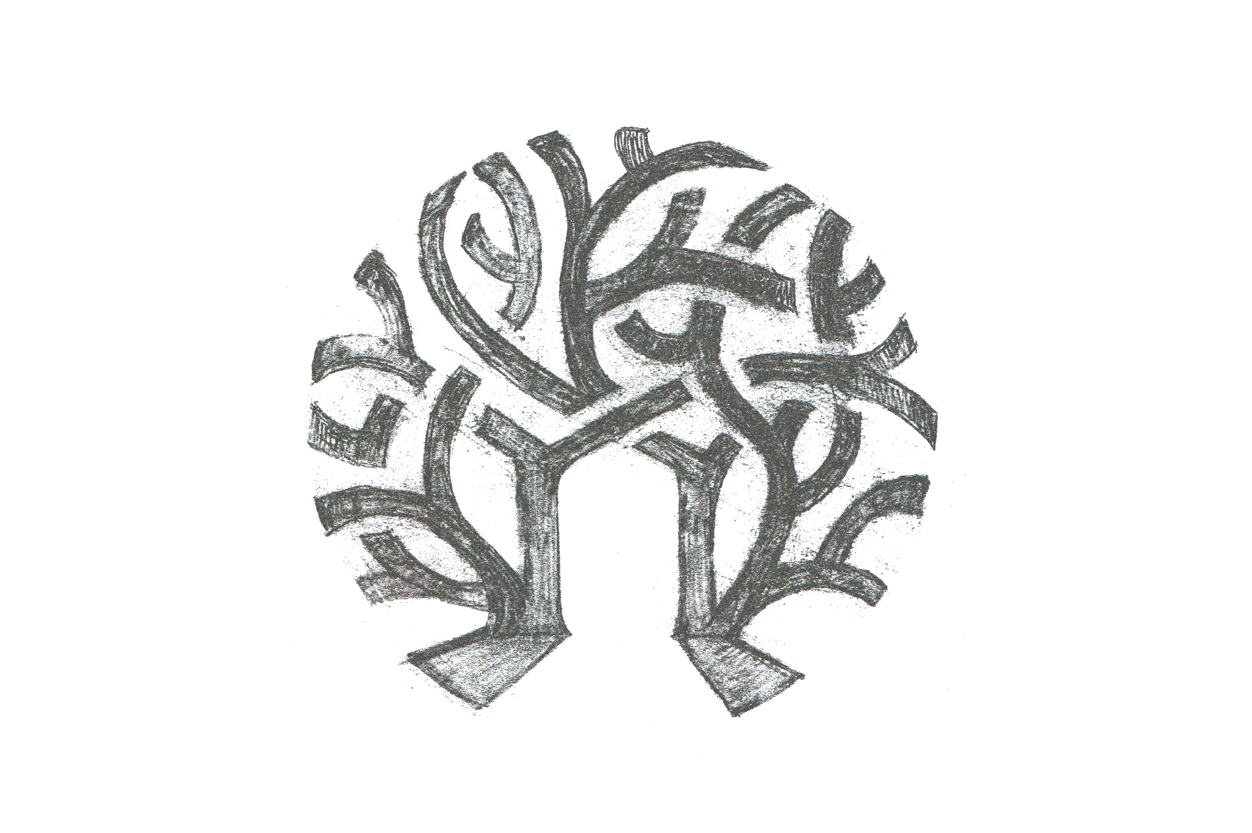 Final logo design sketch for The Clearing in Dundee