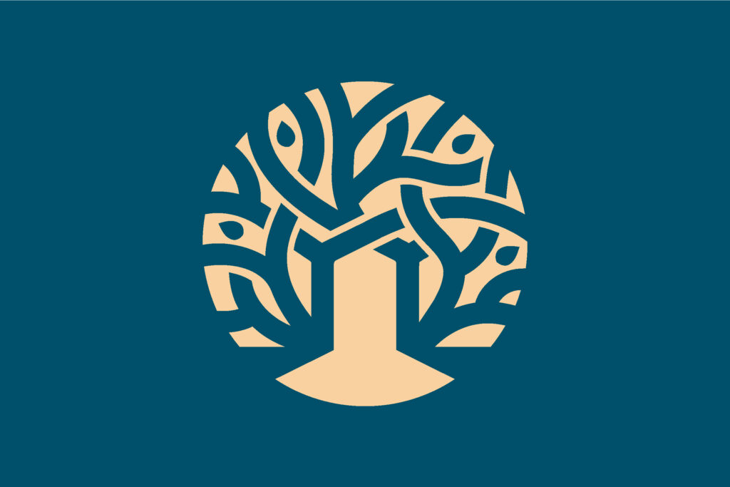 Robertsign Identity Design The Clearing Colour Logomark Inverted