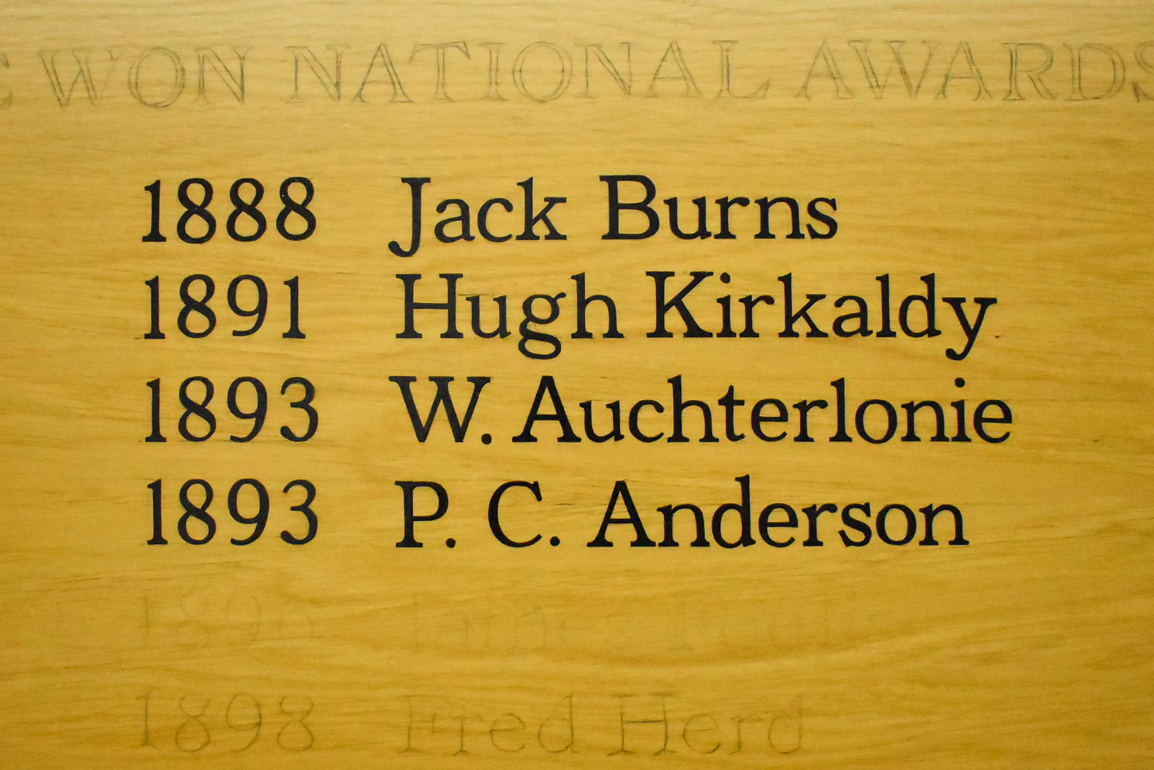 Golf club honours boards painted by hand
