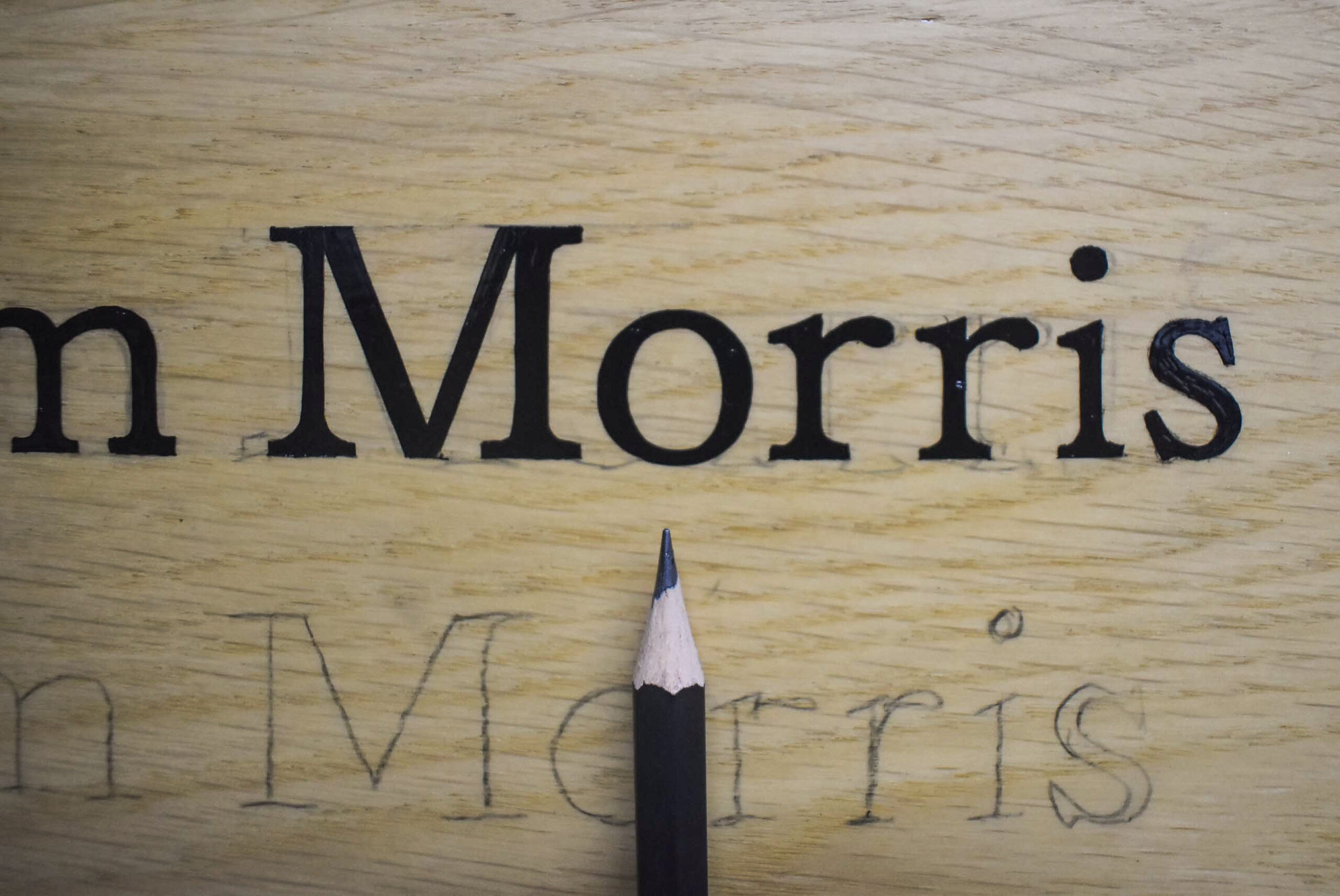 Hand lettered Morris