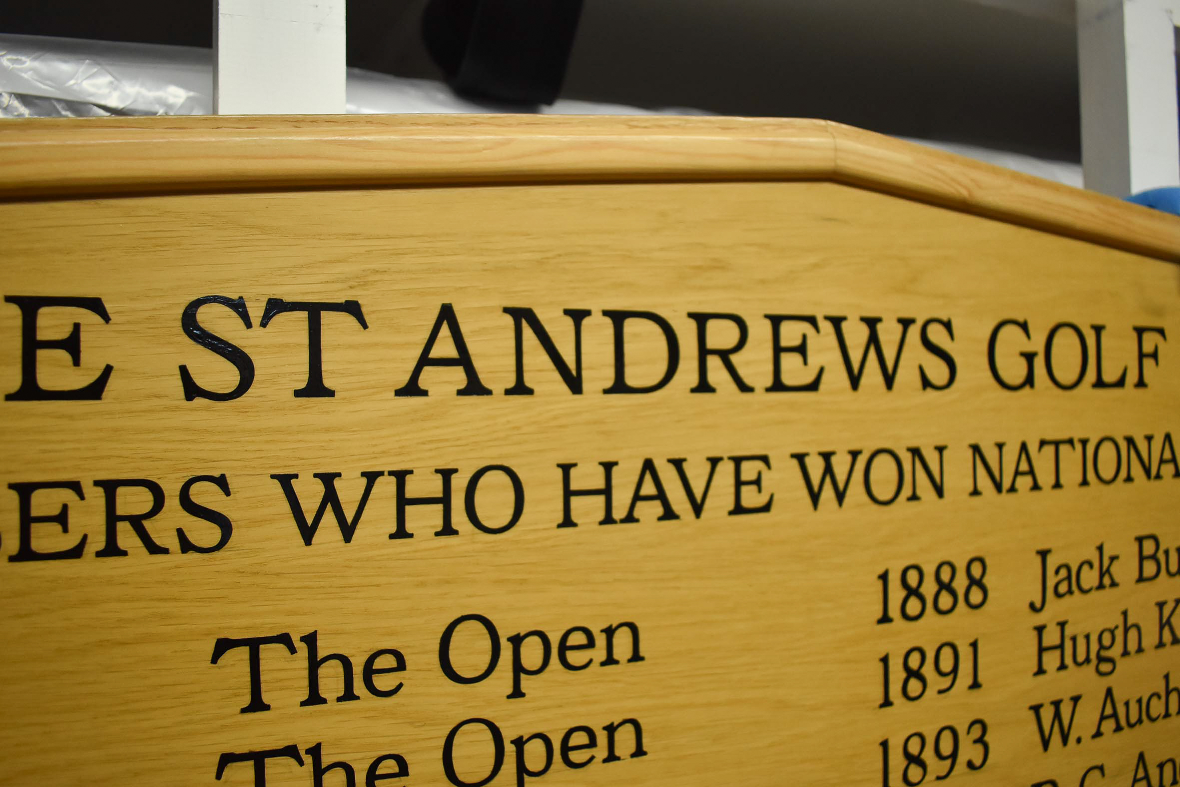 St Andrews hand lettered