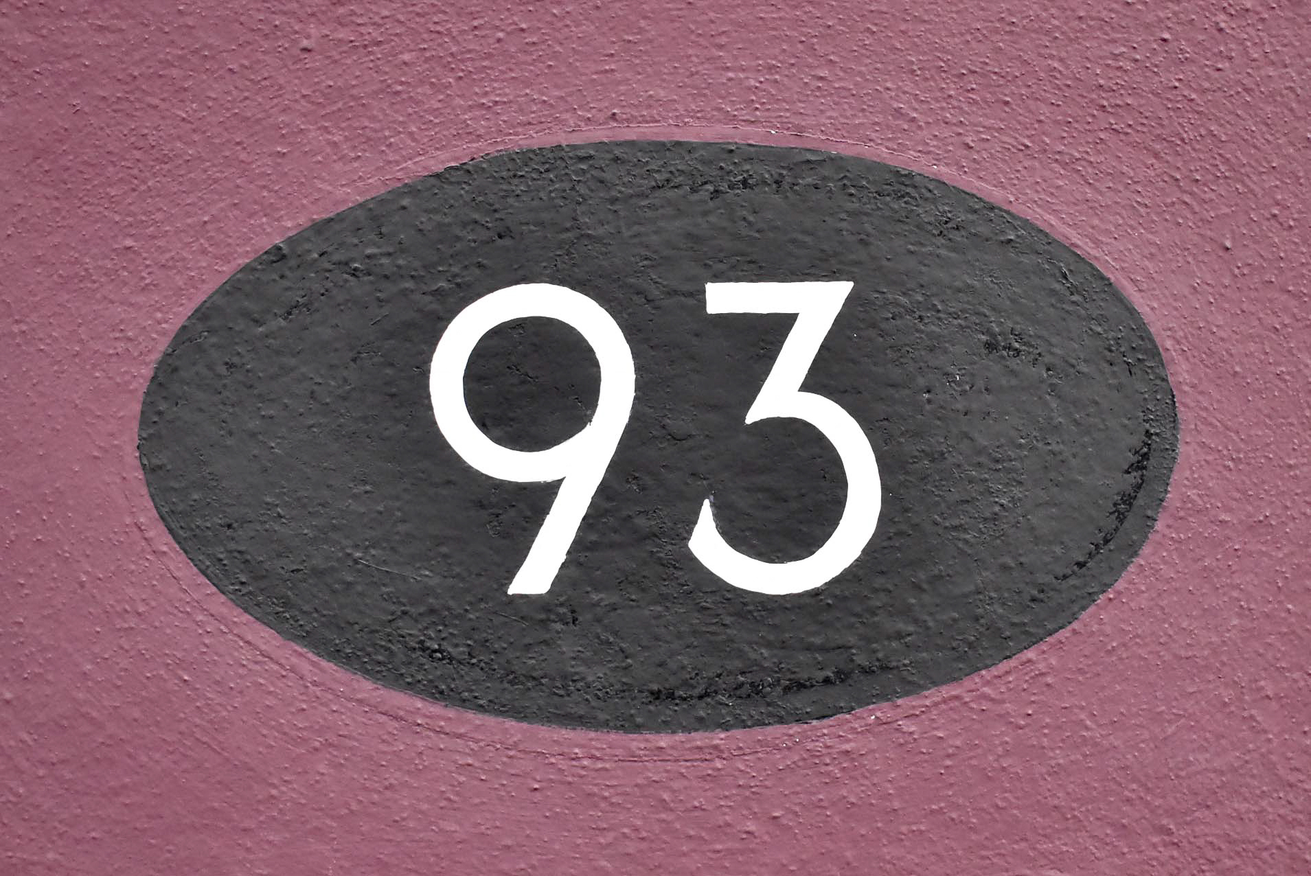 Painted numerals for shop on Perth Road Dundee